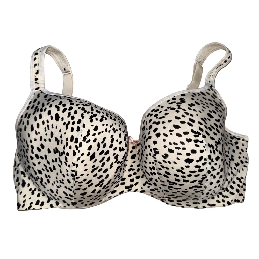 Cacique Smooth Balconette Bra Black White‎ Animal Print 40DDD
